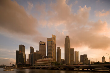 Fototapeta na wymiar City Skyline, Singapore