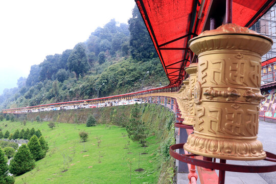 Buddha Park of Ravangla. Beautiful huge statue of Lord Buddha, at Rabangla, Sikkim, India. Gautam Buddha statue in the Buddha Park of Ravangla in Sikkim. Outdoor decoration of  Buddha Park in Sikkim.