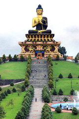 Buddha Park of Ravangla. Beautiful huge statue of Lord Buddha, at Ravangla, Sikkim, India. Gautam Buddha statue in the Buddha Park of Ravangla in South Sikkim.