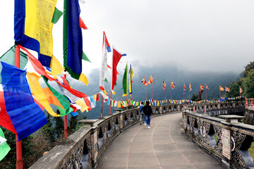 Buddha Park of Ravangla. Beautiful huge statue of Lord Buddha, at Rabangla, Sikkim, India. Gautam Buddha statue in the Buddha Park of Ravangla in Sikkim. Outdoor decoration of  Buddha Park in Sikkim.