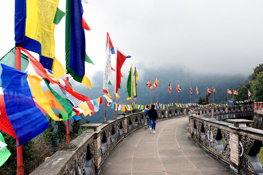 Buddha Park of Ravangla. Beautiful huge statue of Lord Buddha, at Rabangla, Sikkim, India. Gautam Buddha statue in the Buddha Park of Ravangla in Sikkim. Outdoor decoration of  Buddha Park in Sikkim.