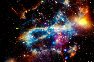 Galaxy and stardust. The elements of this image furnished by NASA.