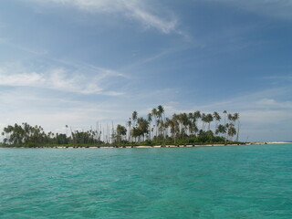 Tropical beach and turquoise sea on banyak island in Aceh province of Indonesia