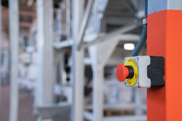 Emergency button in technical production