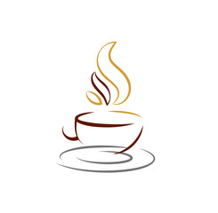 Hand-drawn pictures of coffee cups. Hand drawn doodle.