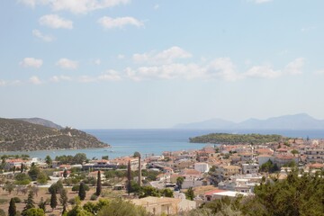 Fototapeta na wymiar Ermioni, Greece, Peleponnese view of the town and the sea