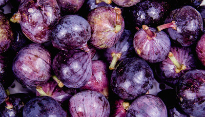Juicy fresh purple figs