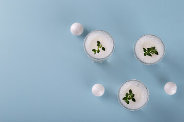 Winter holiday home made creamy cocktail