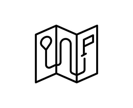 Map line icon