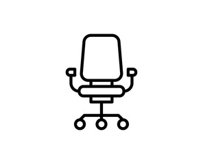 Office chair line icon