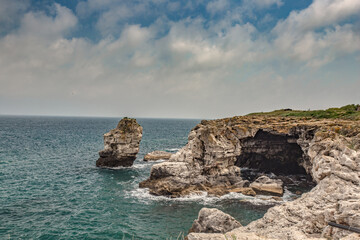 Fototapeta premium The Arch - rock formation near Tyulenovo.Tyulenovo Cliffs Stone Bridge 