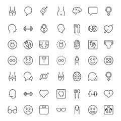 People line icon set.