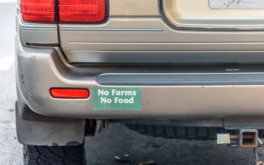 Deurstickers NO FARMS NO FOOD AUTO CAR BUMPER STICKER  © Mark