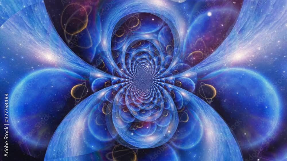 Poster galaxy in endless spaces. fractal