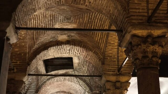 Inside the Basilica Cistern in Istanbul