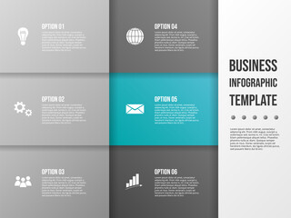 Business infographic with icons. Flowchart. Vector