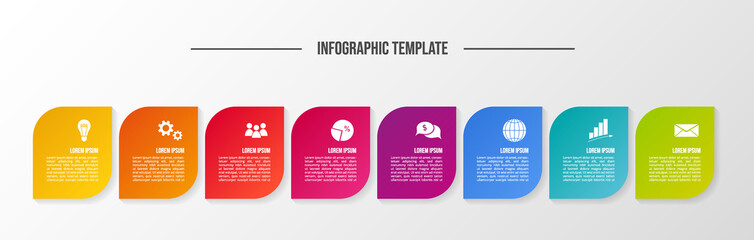 Modern infograph template. Flowchart. Vector