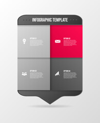 Business infographic with icons. Flowchart. Vector