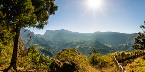 Landscape in the moutains, Cilaos Reunion Island