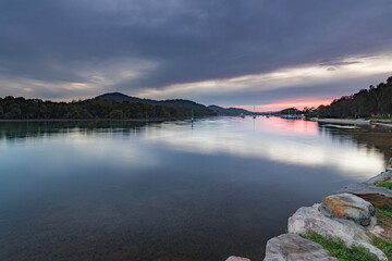 Soft Cloudy Sunrise over the Bay
