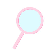 Magnifier glass isometric icon isolated on white background. Search magnifying. Created for mobile, web, print products, applications. Vector illustration.