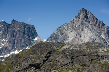Fototapeta na wymiar Mountain Landscape, Aappilattoq, Greenland