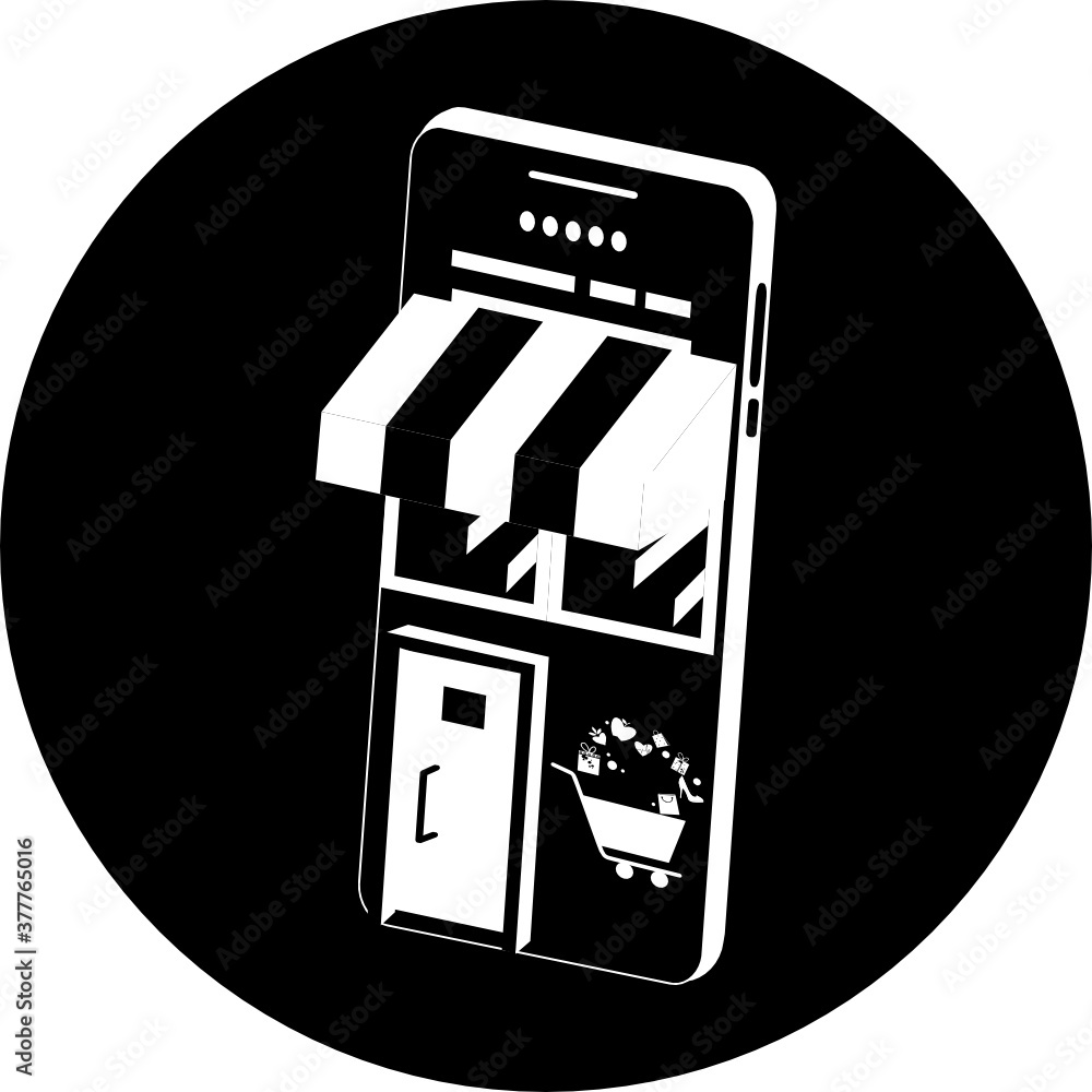 Poster 3d online shopping on websites or mobile applications concepts of vector e-commerce and digital mark