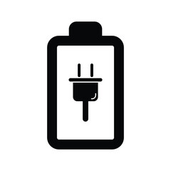 Battery charging UI icon vector