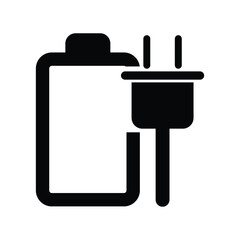 Battery charging UI icon vector