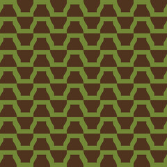 Vector seamless pattern texture background with geometric shapes, colored in green, brown colors.