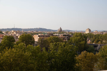 Fototapeta na wymiar Panorama from the Orange Garden in Rome