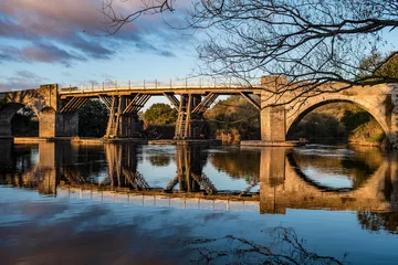 Foto op Canvas Whitney-on-Wye toll bridge, Herefordshire, UK © Robert Huw Griffin
