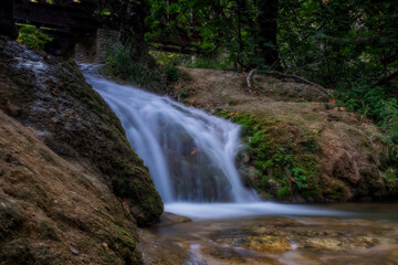 Magical Kursunlu Waterfalls in Antalya, Turkey. Kursunlu selalesi. July 2020, long exposure.