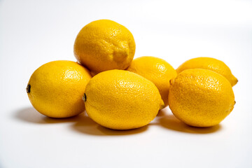 lemons on white background