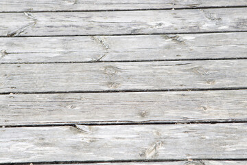 close-up of gray wooden slats