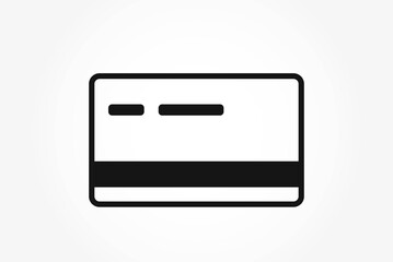 credit card line icon. bank payment card. financial and banking symbol