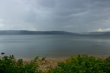 Beautiful landscape in Bakota Bay,submerged Bakota village,part of the National park 