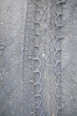 tire tracks in mud