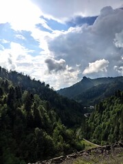 Obraz premium Romania, Bistrita,View at Colibita lake ,2020