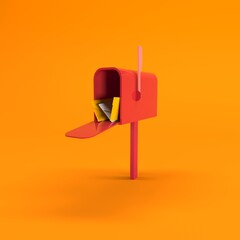 concepto de buzón de correo en 3d