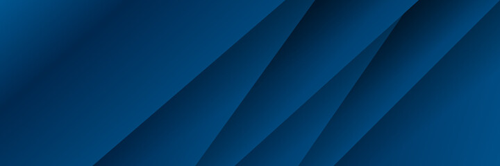 High contrast blue and black glossy stripes. Abstract tech graphic banner design. Vector corporate background 