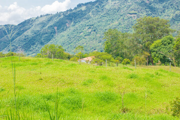 Colombian landscapes. Green mountains in Colombia, Latin America