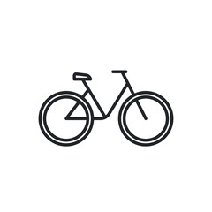 Line icon style, cycle, bicycle icon. Road Bike journey. Biking sport and travel suitable for holiday, trip, mobile, website, app and more. Vector illustration. Design on white background. EPS 10