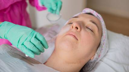 Fototapeta na wymiar Aesthetics and beauty salon with facial treatments and alternative therapies