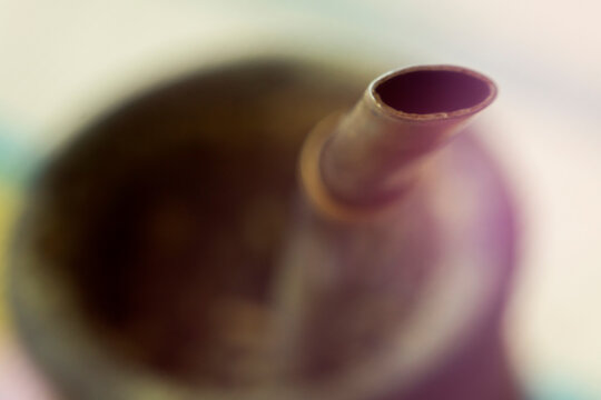 Close Up Of Tube For Sipping And A Mate