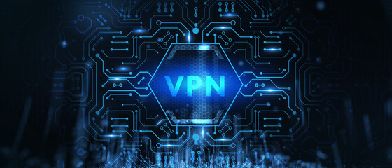 Business, Technology, Internet and network concept. VPN network security internet privacy encryption concept.