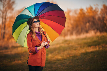 bright rainbow umbrella