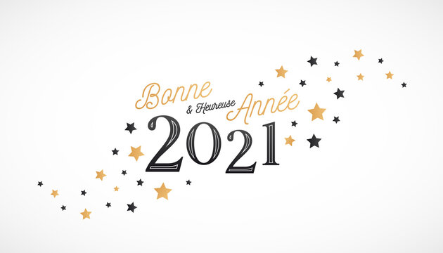 Bonne et heureuse année 2021 - Carte de voeux