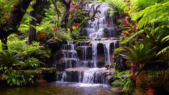 Waterfalls and forests at Tham Pha Daen Temple, Sakon Nakhon Province,Thailand