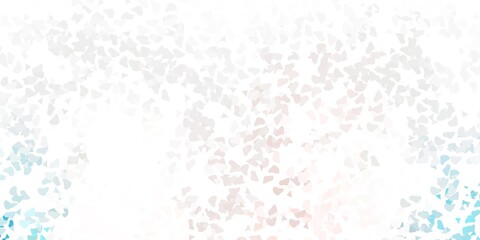 Light pink, green vector pattern with abstract shapes.